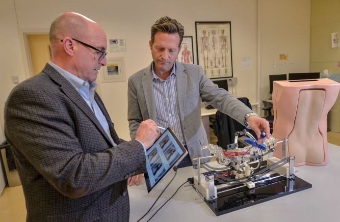 GVSU Alum Partnered with the GVSU Applied Medical Device Institute and created a product that could transform the industry of surgical training
